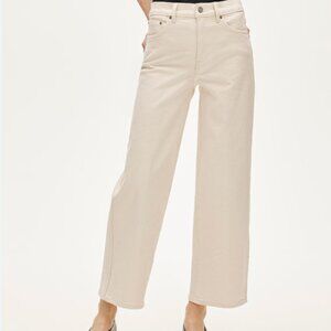 J. Crew Slim Wide-Leg Jeans in Ecru